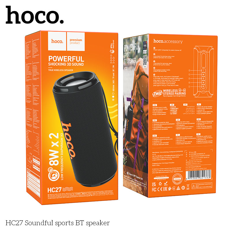 Hoco Bluetooth 5.3 Portable Wireless Speaker Vocal HC27 Hoco Bluetooth 5.3 Portable Wireless Speaker Vocal HC27